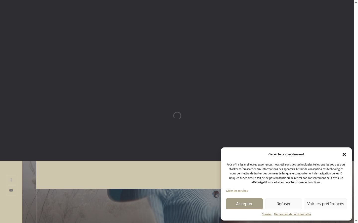 Screenshot του banner συγκατάθεσης που εμφανίστηκε πριν από οποιαδήποτε αλληλεπίδραση