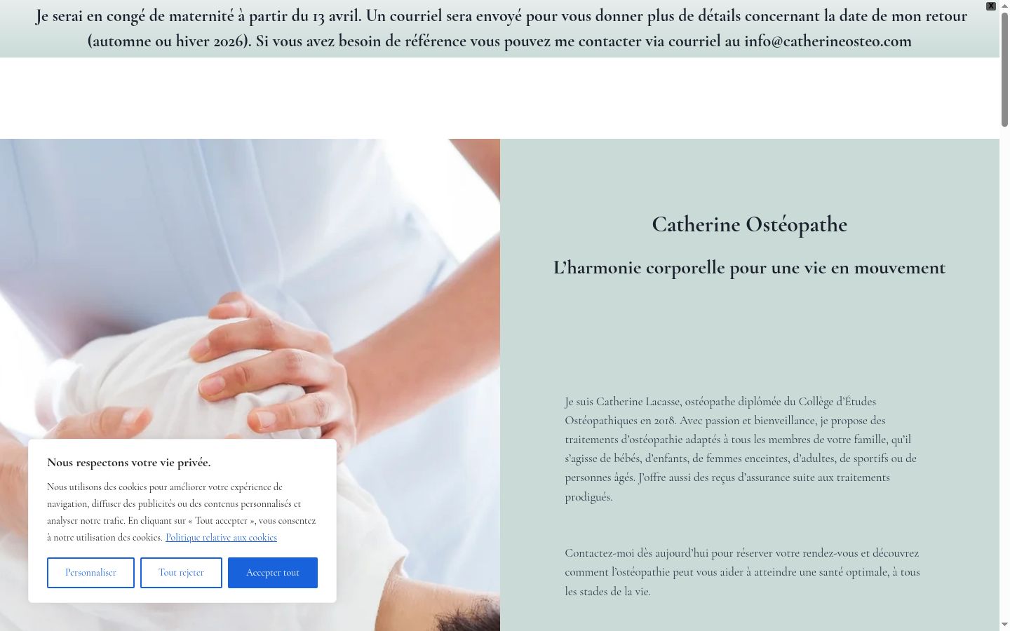 Screenshot of the consent banner shown before any interaction