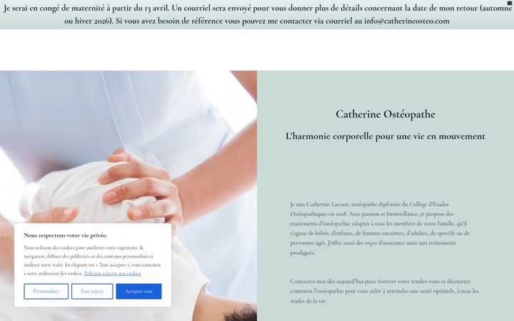 Screenshot of catherineosteo.com