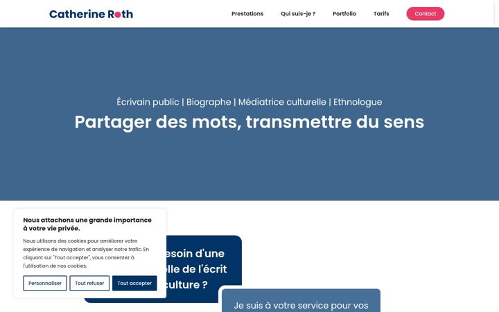 Screenshot του catherineroth.fr