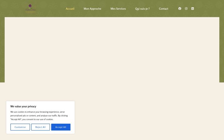 Screenshot του catherinetaisne.fr