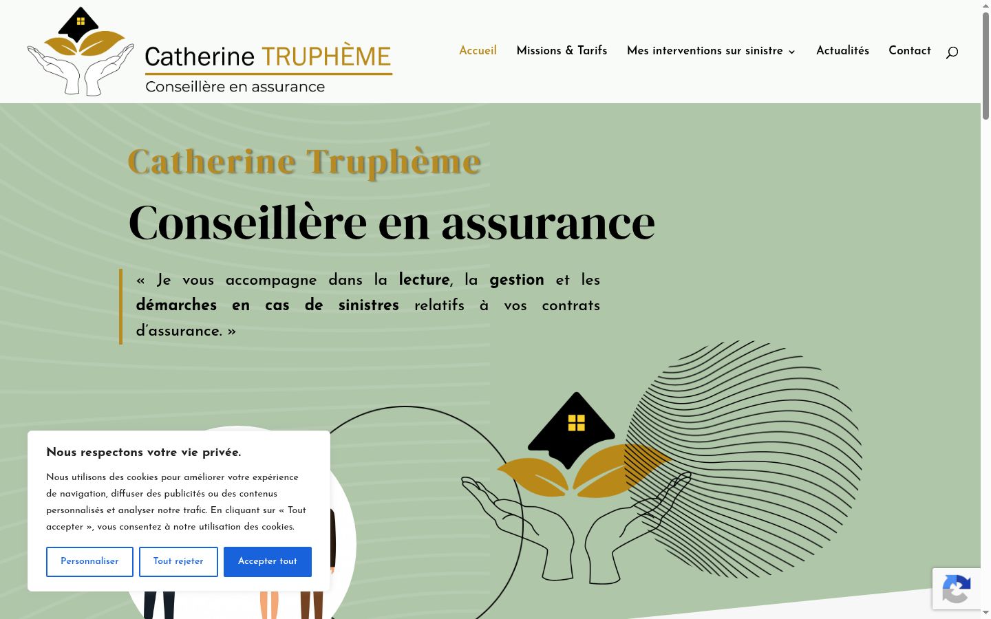 Capture d'écran de la bannière de consentement affichée avant toute interaction