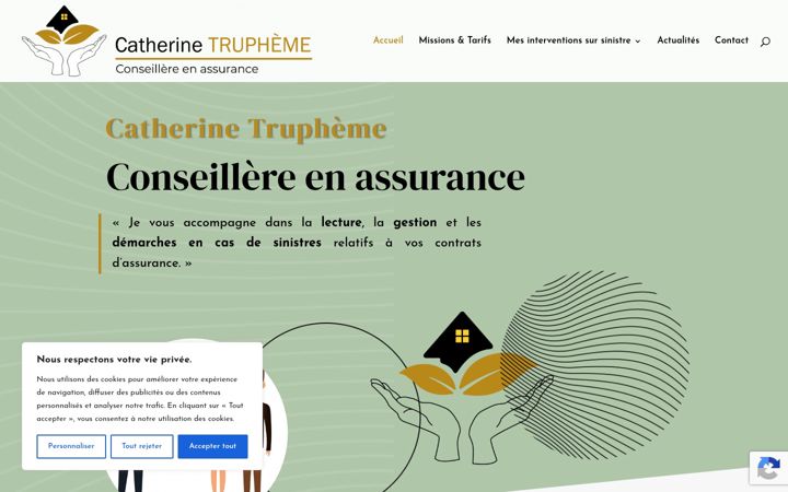 Screenshot του catherinetrupheme.fr