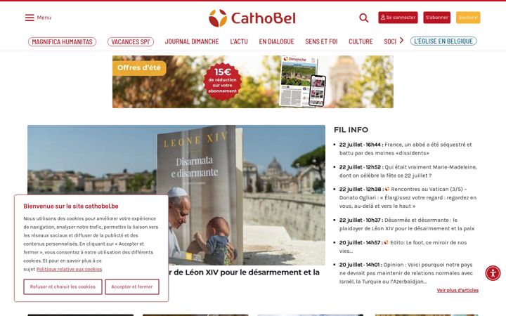Screenshot of cathobel.be