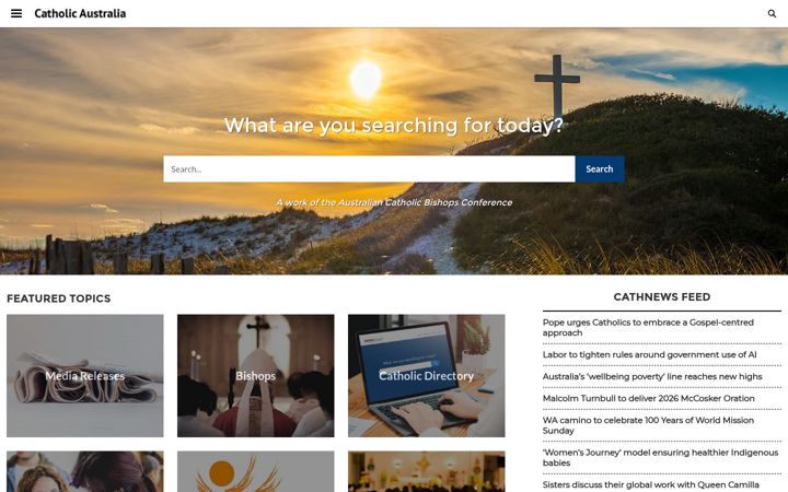 Screenshot of catholic.org.au