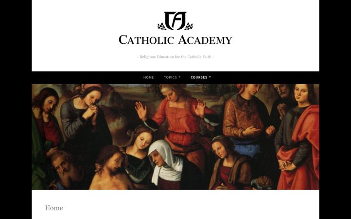 Screenshot of catholicacademy.net