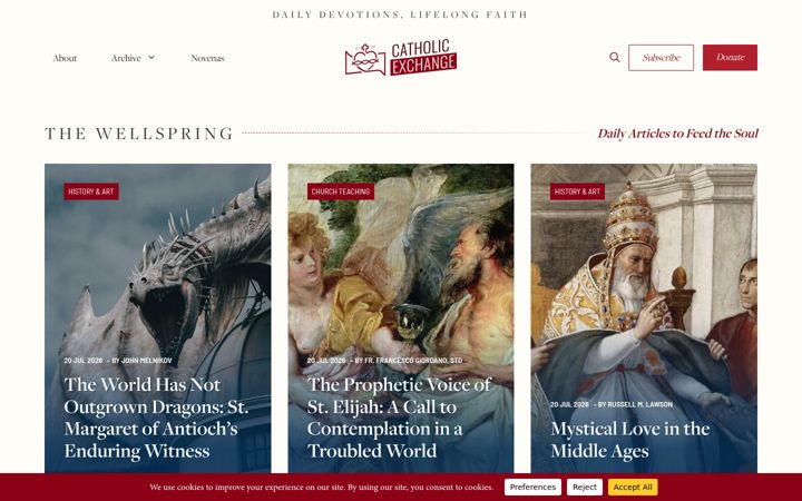Screenshot of catholicexchange.com