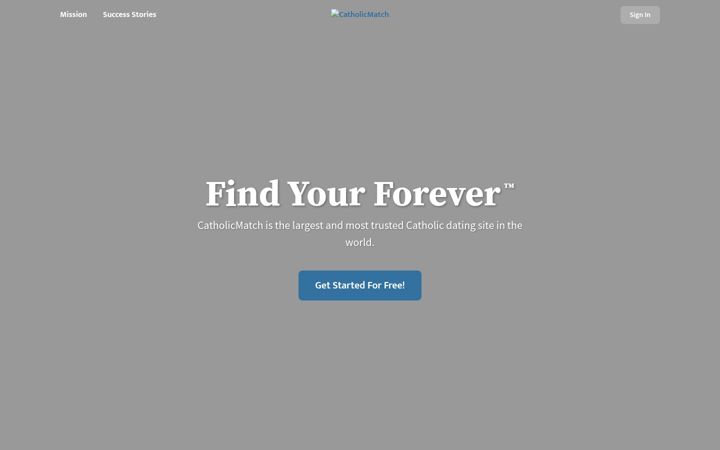 Screenshot of catholicmatch.com