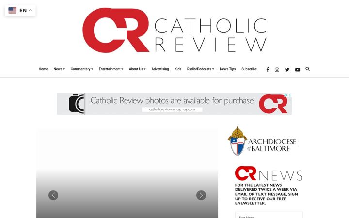 Screenshot of catholicreview.org