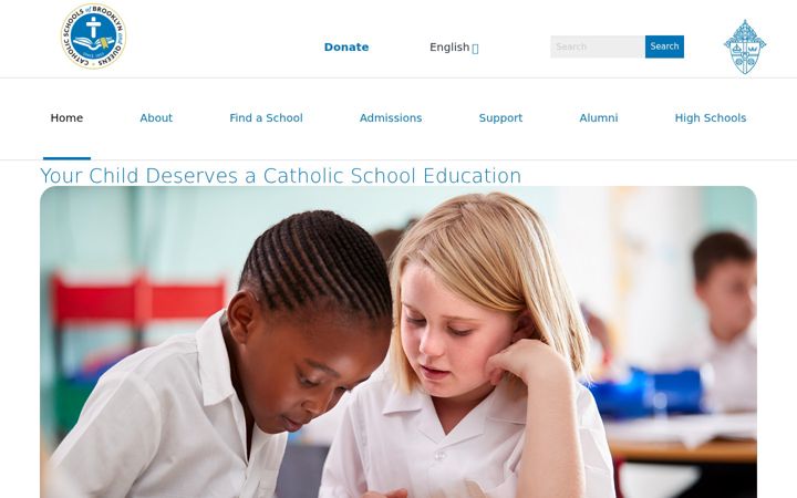 Screenshot of catholicschoolsbq.org