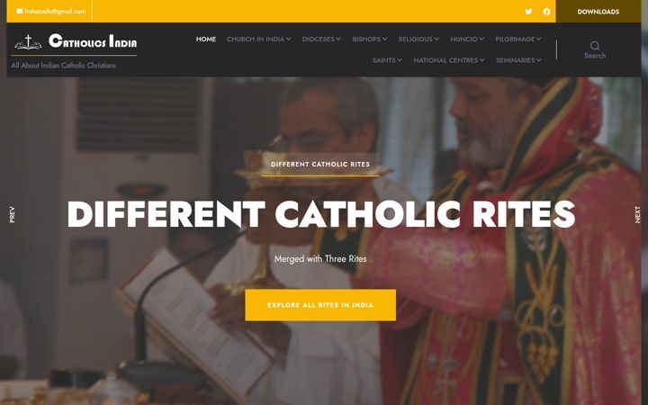 Screenshot von catholicsindia.in