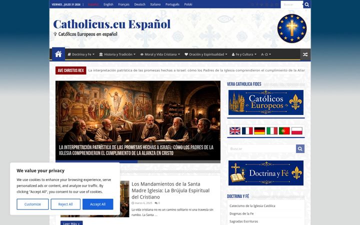 Screenshot of catholicus.eu