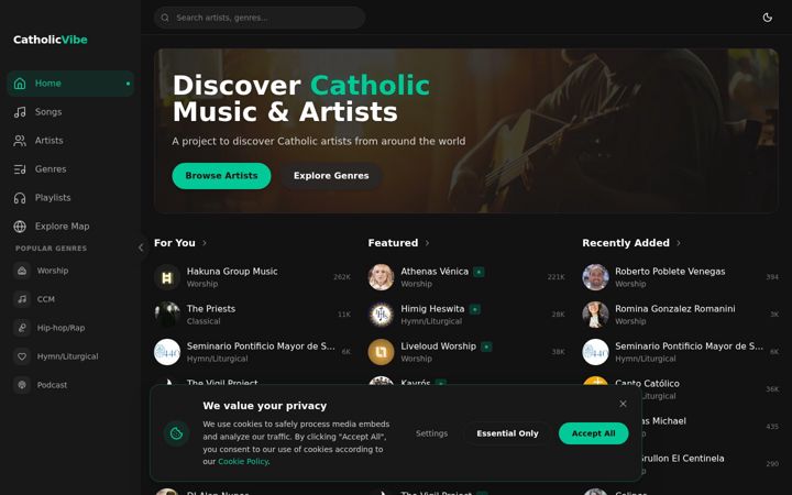 Screenshot of catholicvibe.com