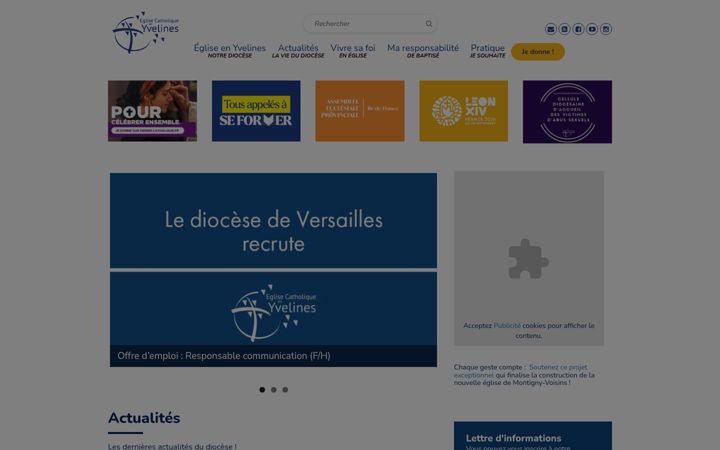 Capture d'écran de catholique78.fr