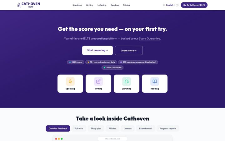 Screenshot of cathoven.com