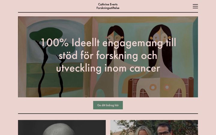 Screenshot of cathrinesstiftelse.se