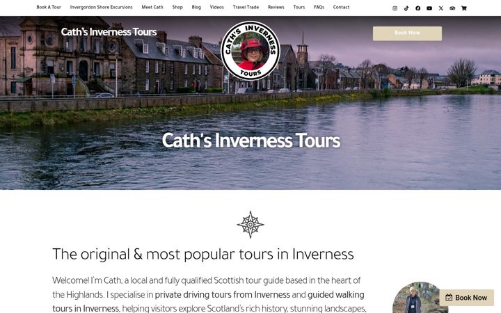 Screenshot of cathsinvernesstours.com