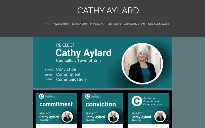 Screenshot of cathy4council.ca
