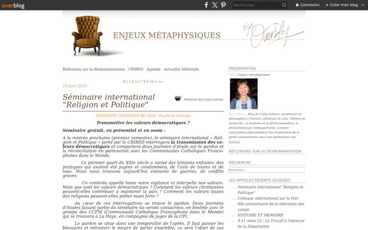 Screenshot of cathyleblanc.fr