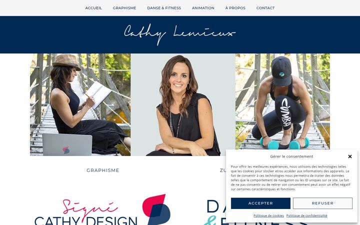 Screenshot of cathylemieux.ca