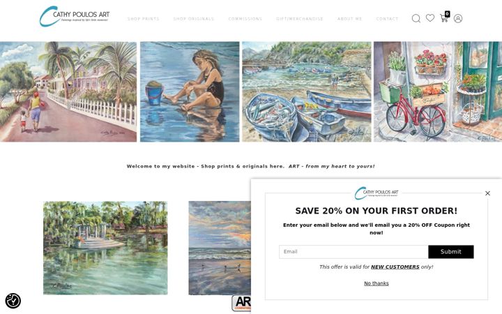 Screenshot of cathypoulosart.com
