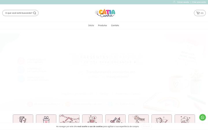 Captură de ecran a catiacunha.com.br