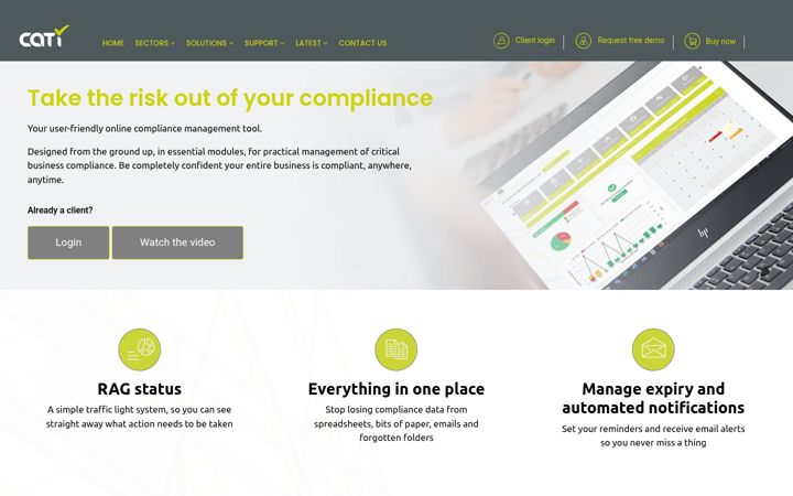 Screenshot of caticompliance.co.uk