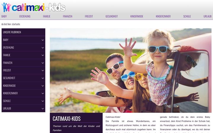 Screenshot of catimaxi-kids.de