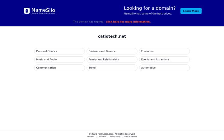 Screenshot of catiotech.net