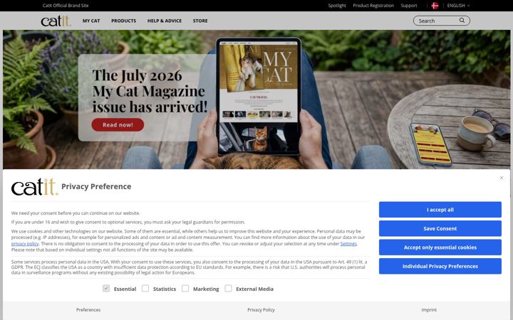 Screenshot of catit.com