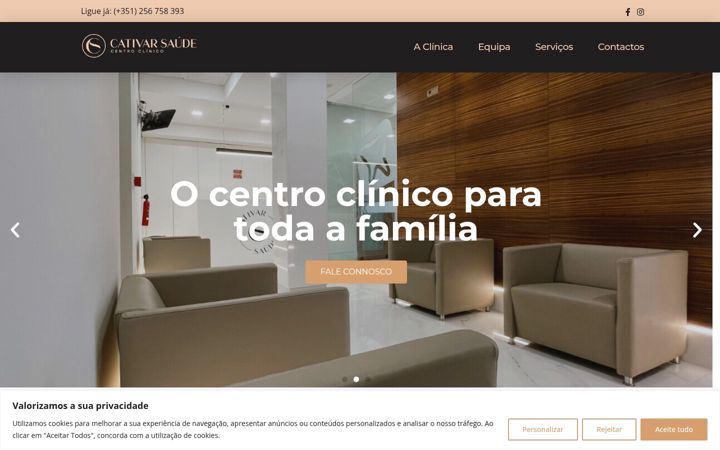 Screenshot of cativarsaude.pt