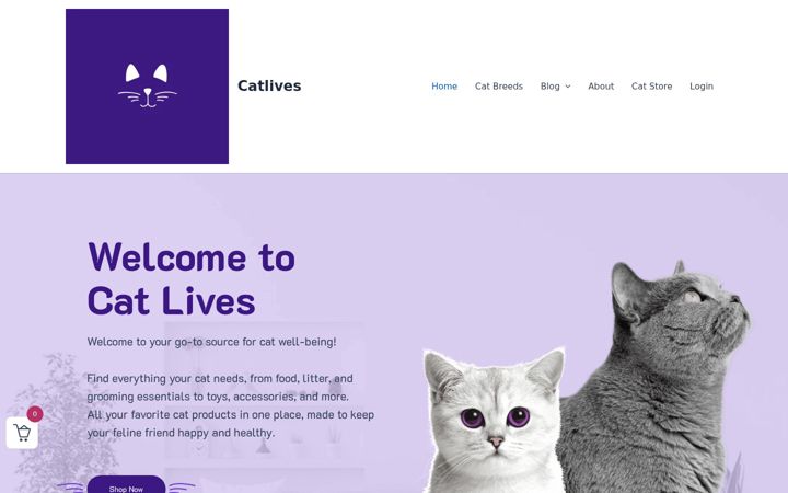 Screenshot ta' catlives.co.uk