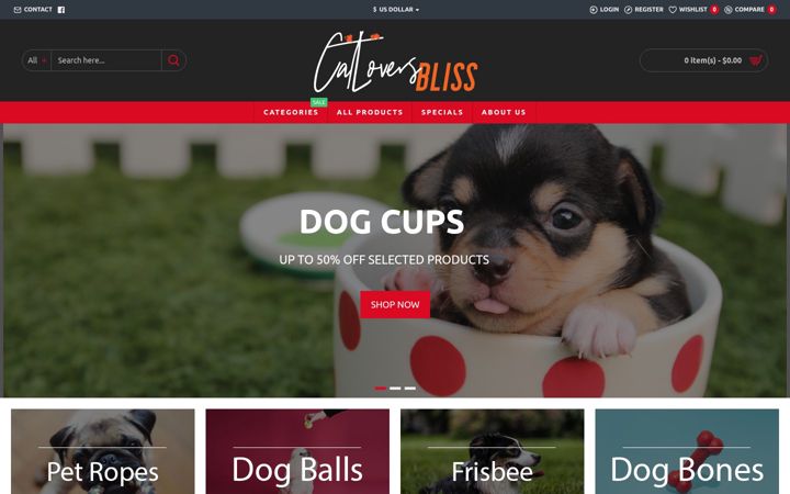 Screenshot of catloversbliss.com