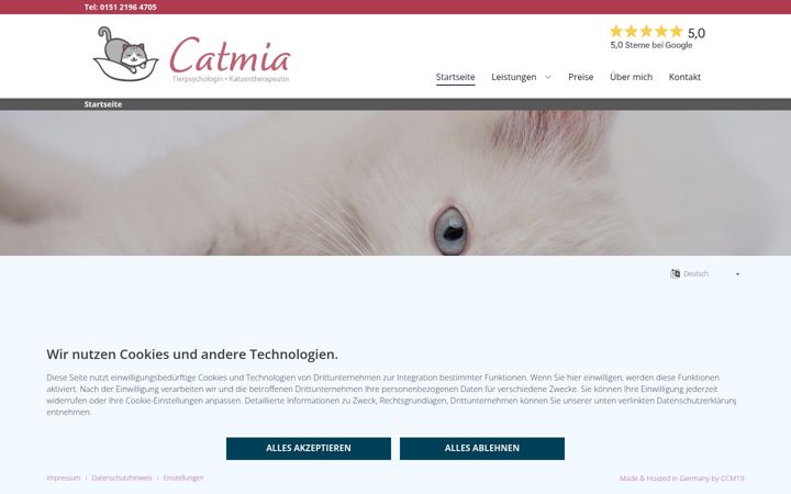 Screenshot of catmia.de