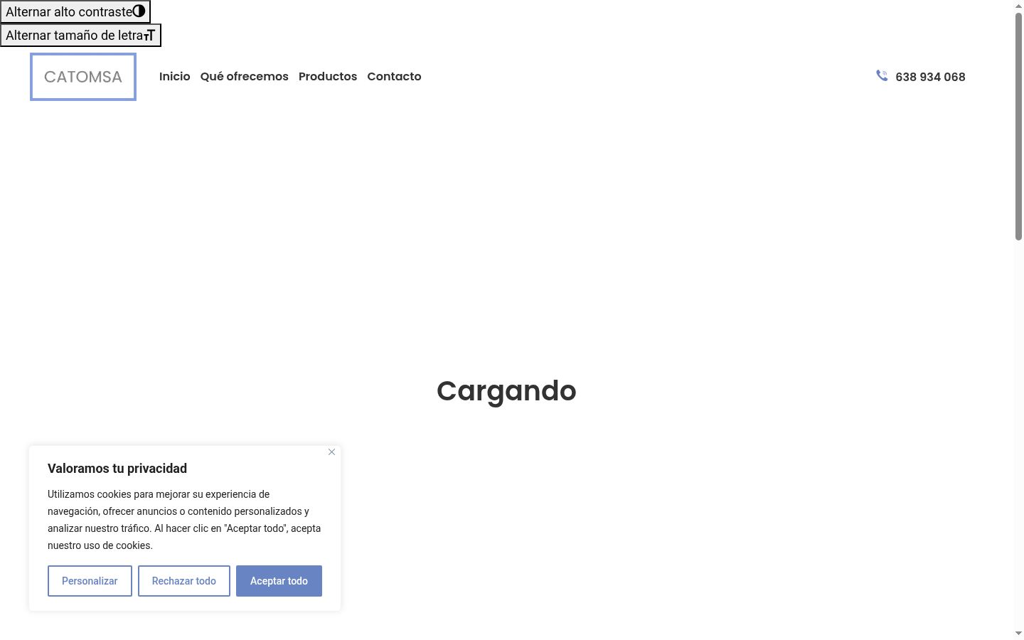 Captura de ecrã do banner de consentimento apresentado antes de qualquer interação