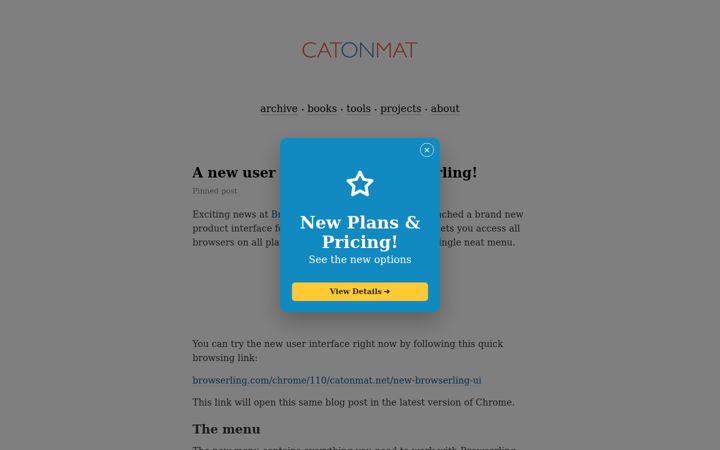 Screenshot of catonmat.net