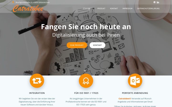 Screenshot of catratobee.de