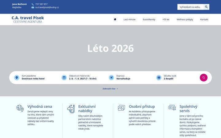 Screenshot of catravel.cz