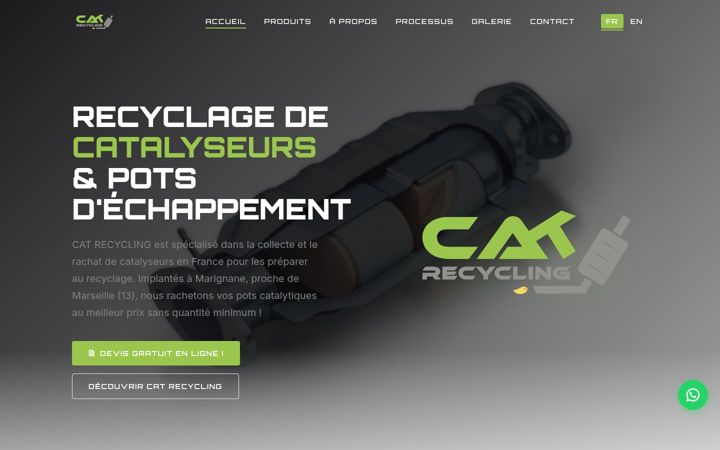 Screenshot of catrecycling.fr