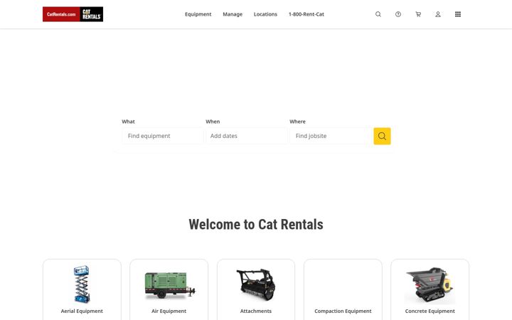 Screenshot of catrentalstore.com