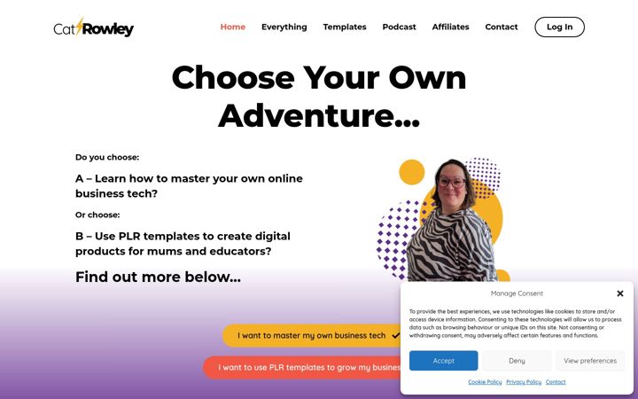 Screenshot of catrowley.com