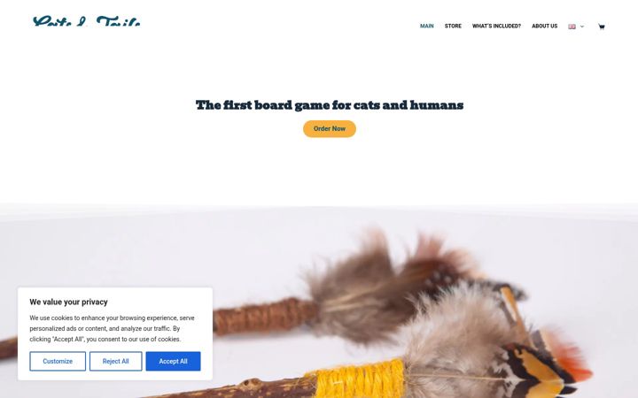 Screenshot of catsandtails.com