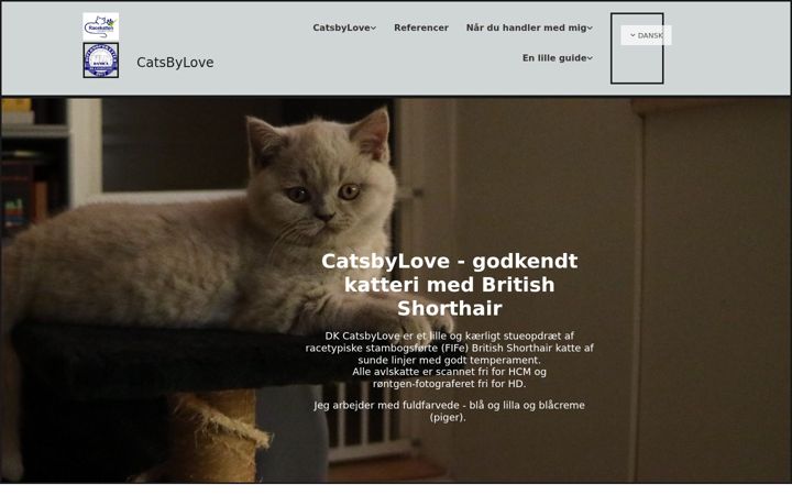 Screenshot of catsbylove.dk