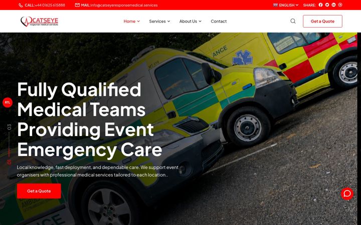 Screenshot of catseyeresponsemedical.services