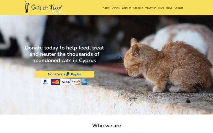 Skærmbillede af catsinneedcyprus.org