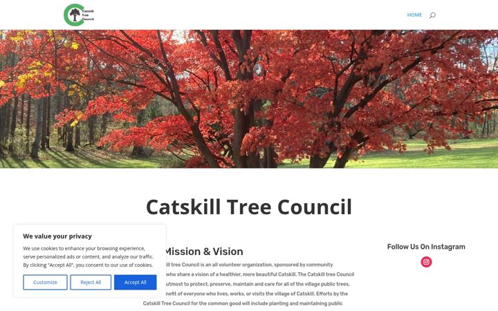 Skærmbillede af catskilltreecouncil.org