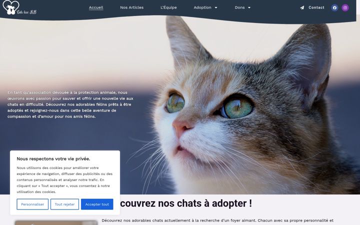 Screenshot van catslovekb.fr