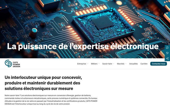 Screenshot of catspowerdesign.fr