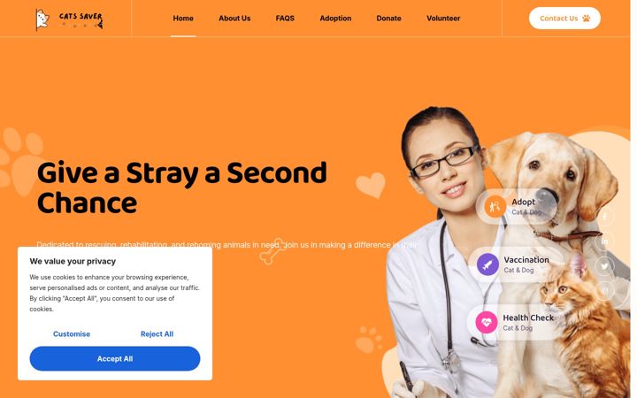 Screenshot of catssaver.com