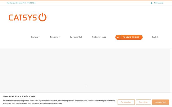 Capture d'écran de catsys.ca